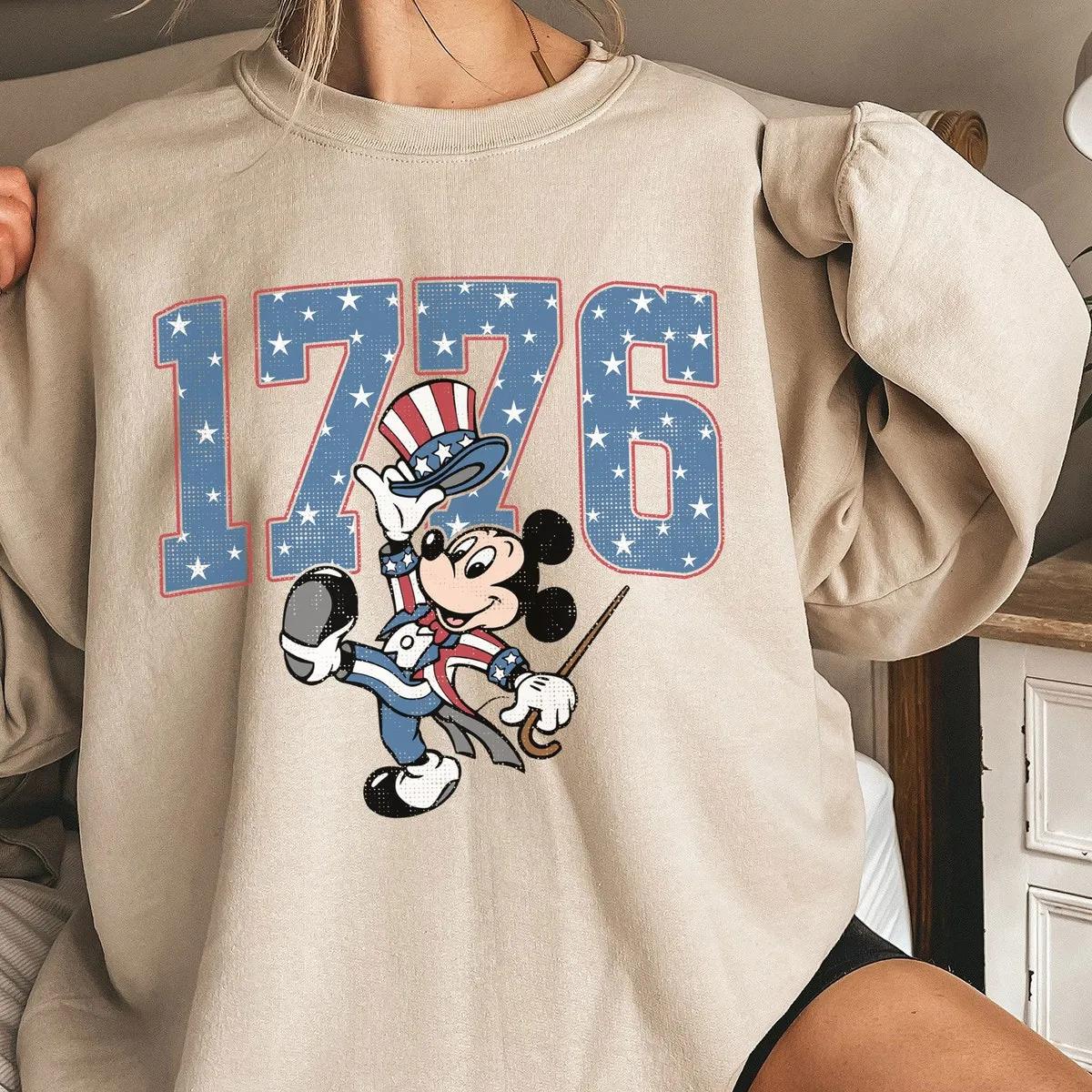 Disney 1776 Mickey America 4th of July Independence Day Shirt 2 3