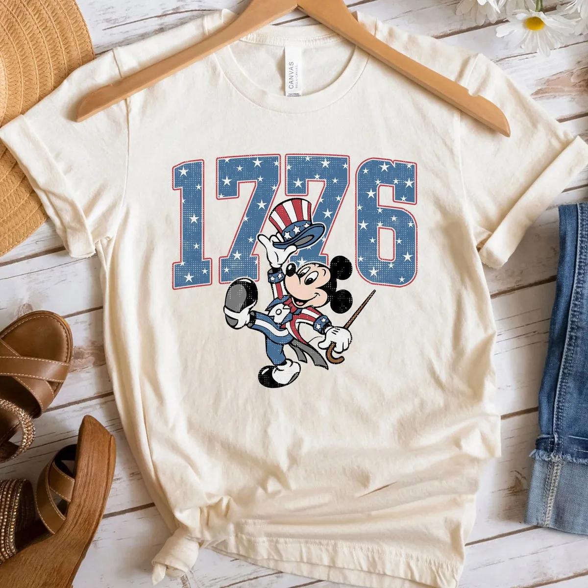 Disney 1776 Mickey America 4th of July Independence Day Shirt 3 3