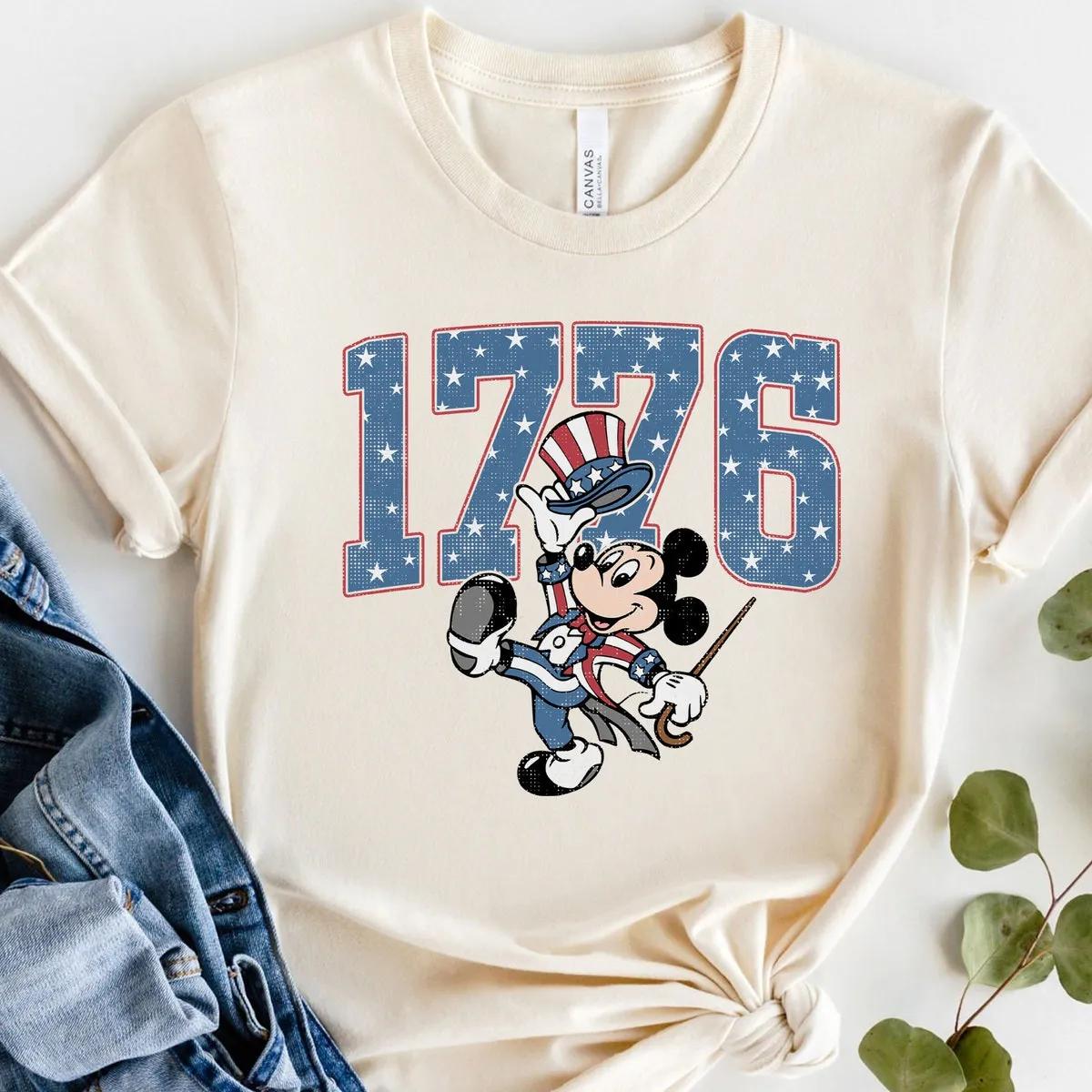 Disney 1776 Mickey America 4th of July Independence Day Shirt 5 3