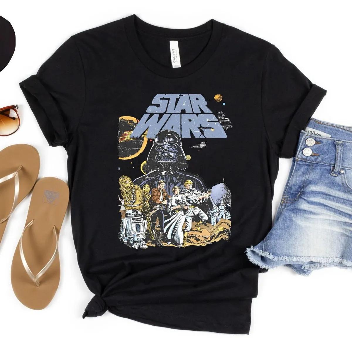 Disney 70S Empire Strikes Star Wars Shirt 1