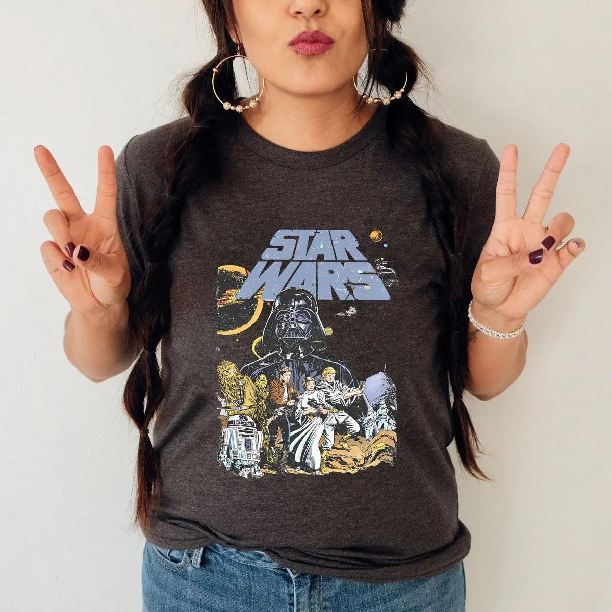 Disney 70S Empire Strikes Star Wars Shirt 2