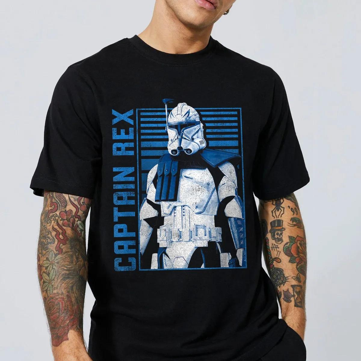 Disney Ahsoka Captain Rex Vintage Rebel Fighter Poster Shirt 1 3