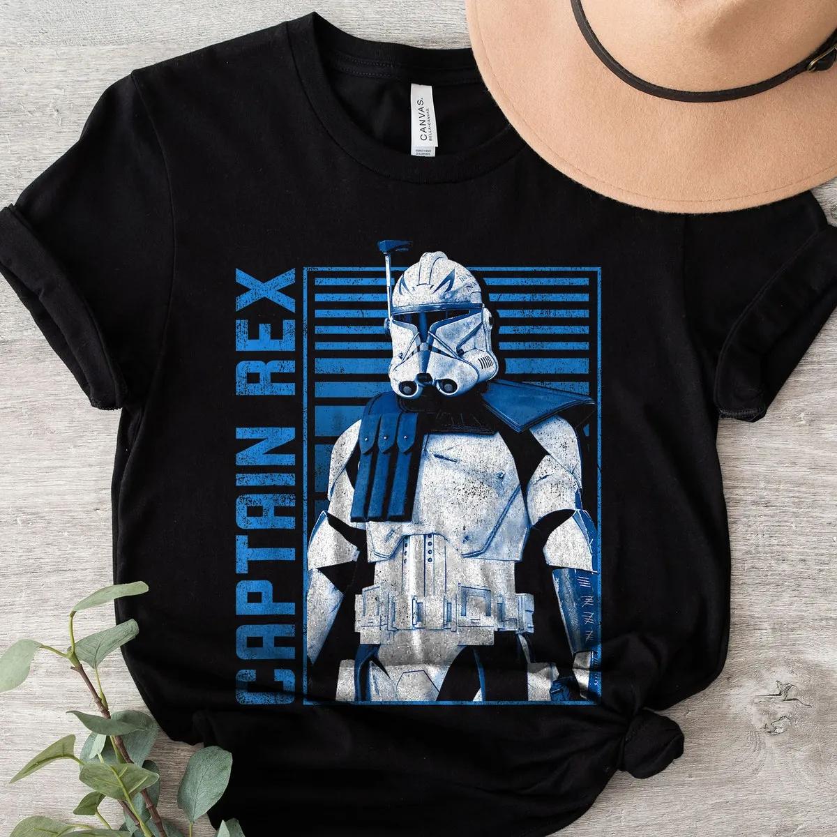 Disney Ahsoka Captain Rex Vintage Rebel Fighter Poster Shirt 3 3