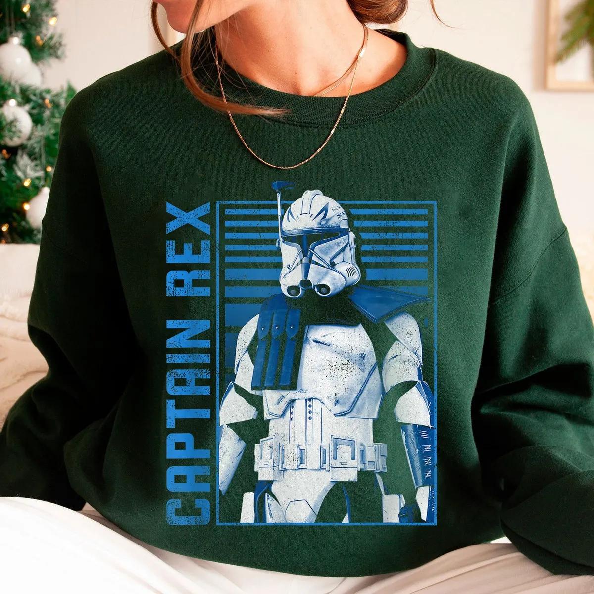 Disney Ahsoka Captain Rex Vintage Rebel Fighter Poster Shirt 5 3