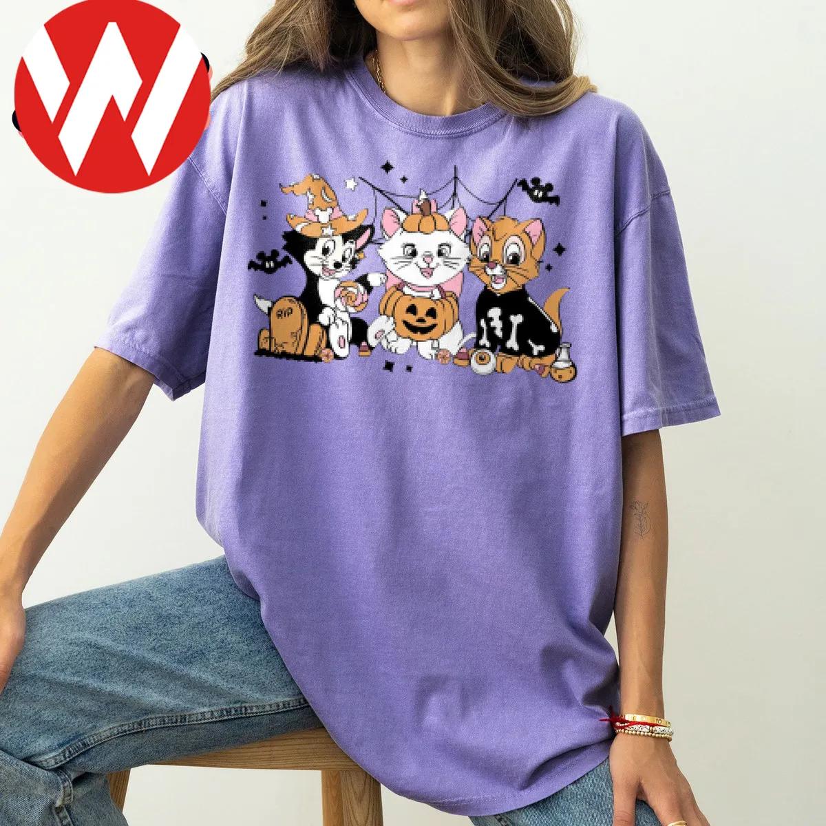 Disney Aristocats Marie Figaro Cat Halloween Shirt 3