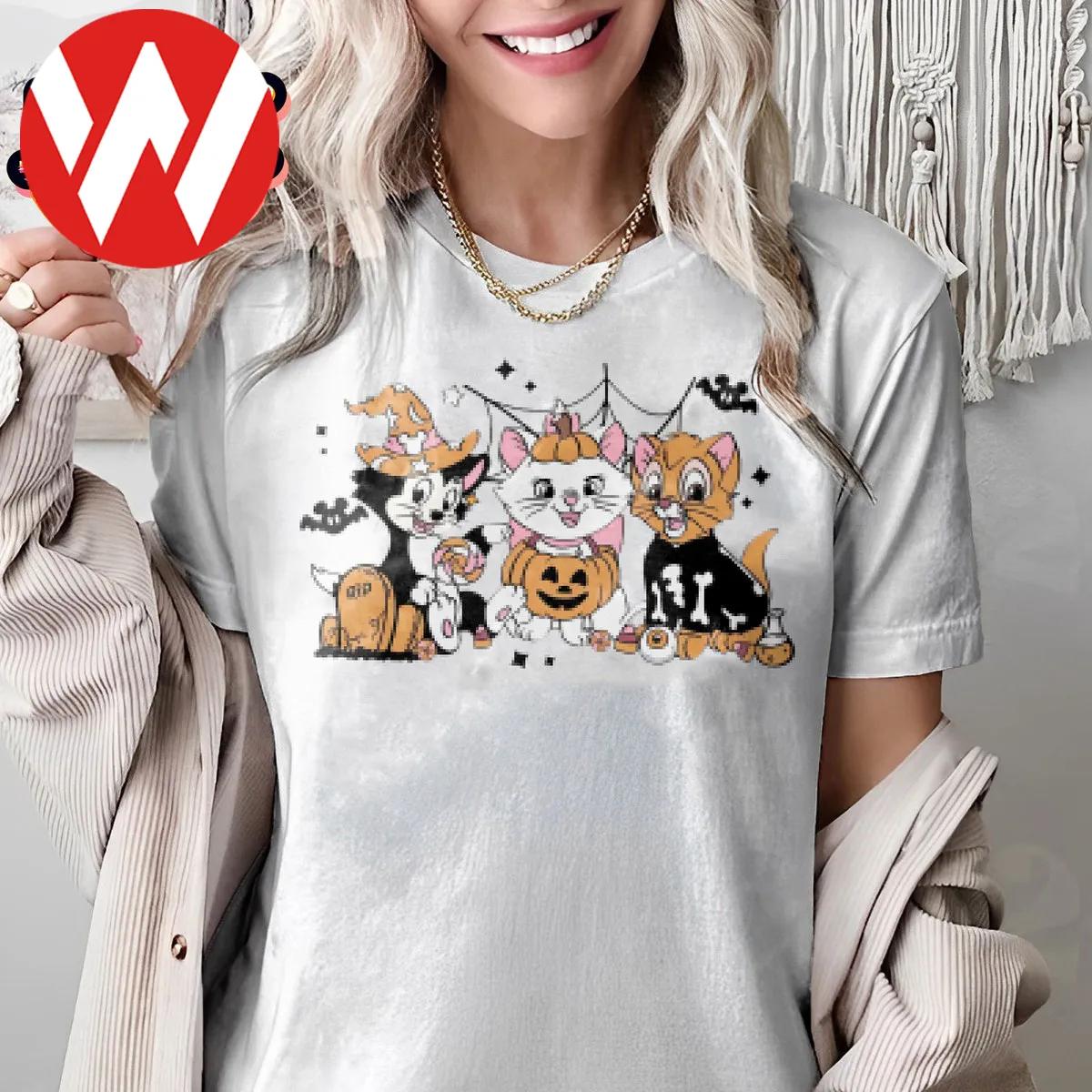 Disney Aristocats Marie Figaro Cat Halloween Shirt 4