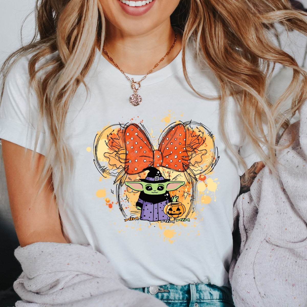 Disney Baby Yoda Halloween Shirt 1