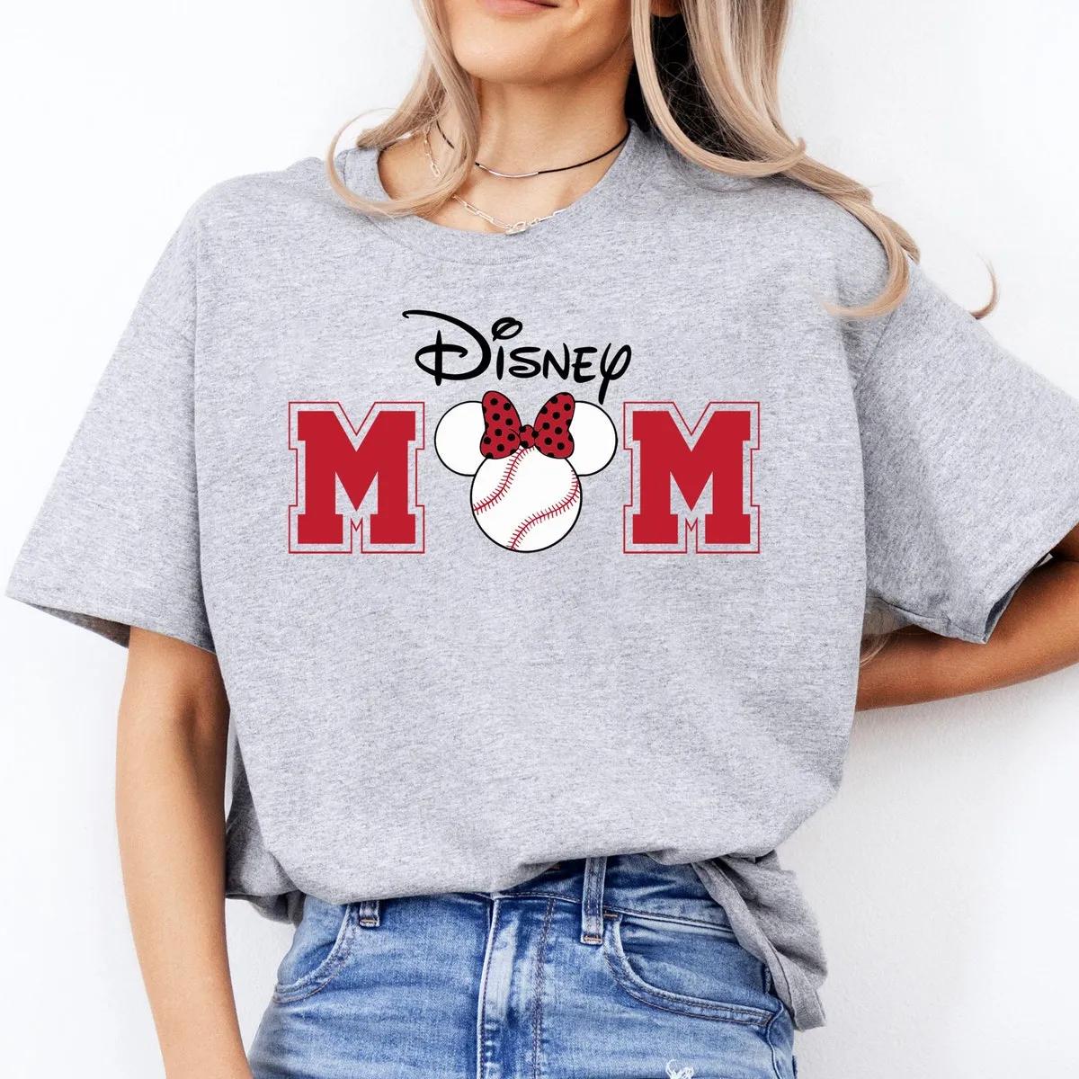 Disney Baseball Mom Shirt Minnie Mouse Mama Tee 3 3