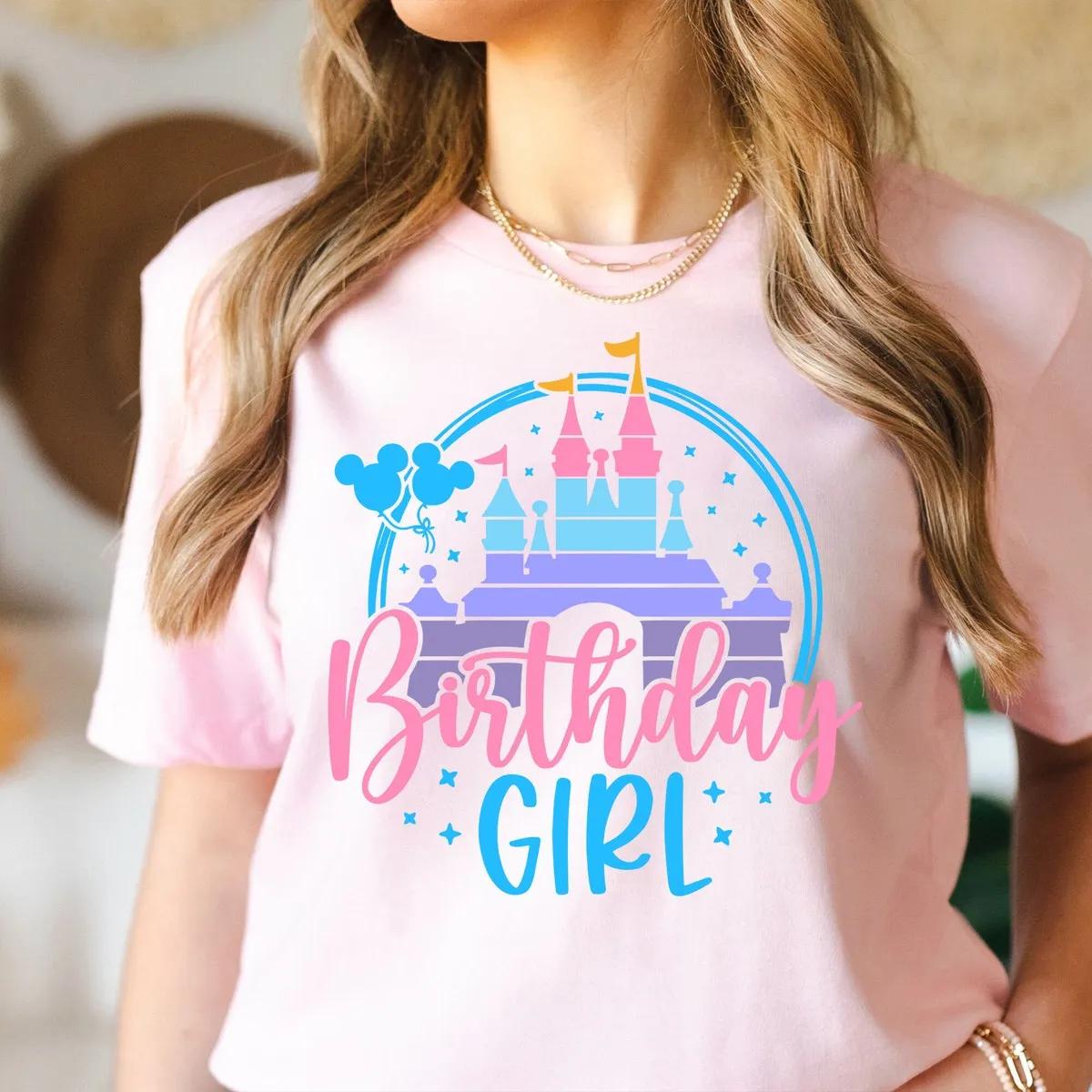 Disney Birthday Girl Shirt Disneyland Castle Tee 3 3