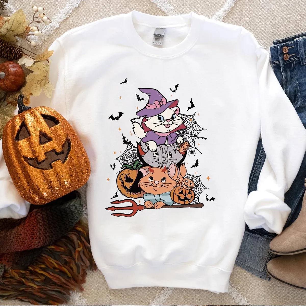 Disney Cat Marie Pumpkin Halloween Shirt 1