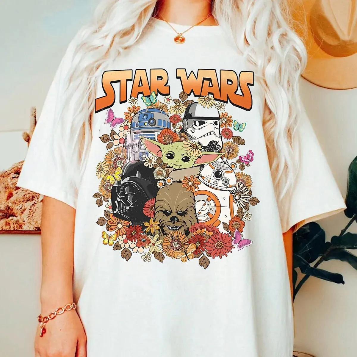 Disney Characters Floral Star Wars Shirt 1