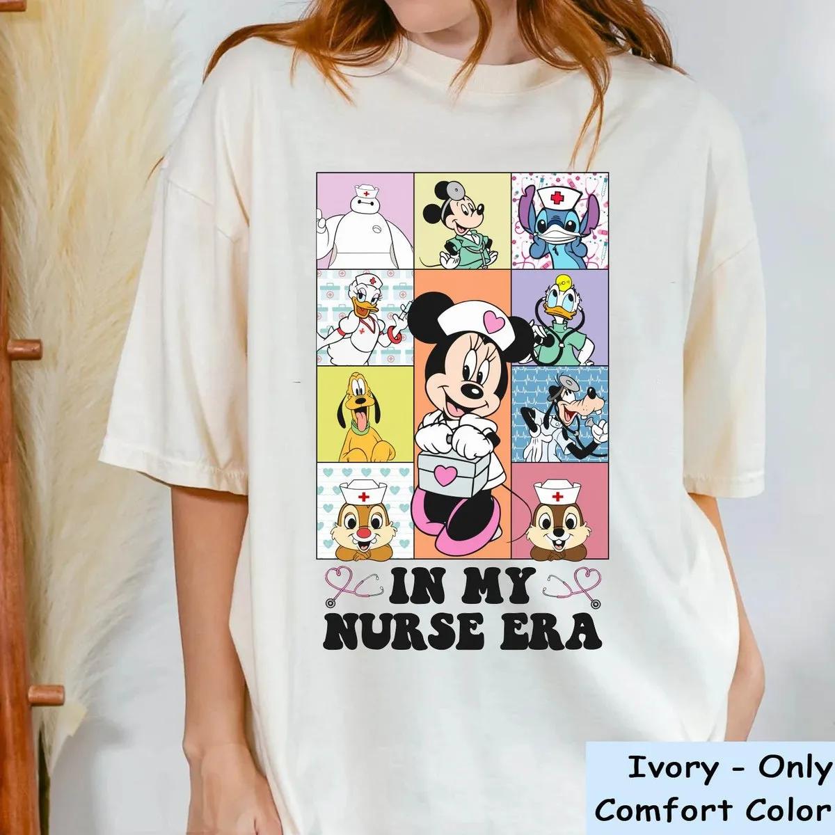 Disney Characters In My Nurse Era Shirt 3