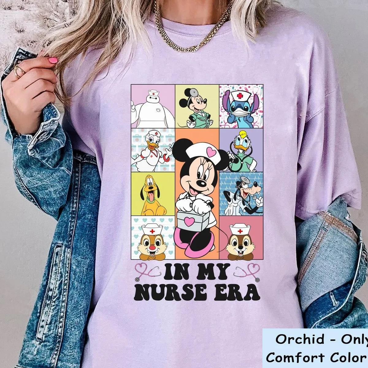 Disney Characters In My Nurse Era Shirt 5