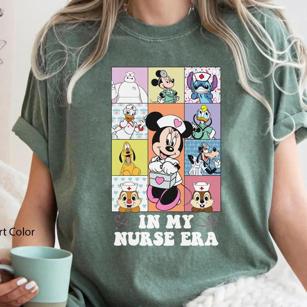 Disney Characters In My Nurse Era Shirt 6