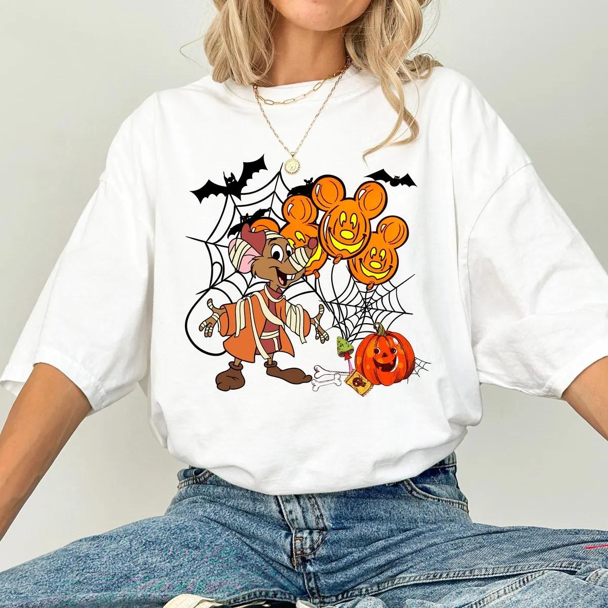 Disney Cinderella Jaq and Gus Mummy Halloween Spooky Balloon Shirt 1