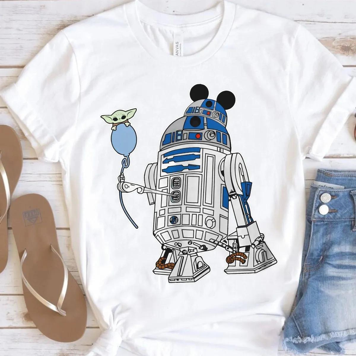 Disney Couple Matching R2D2 Bb8 Star Wars Shirt 3