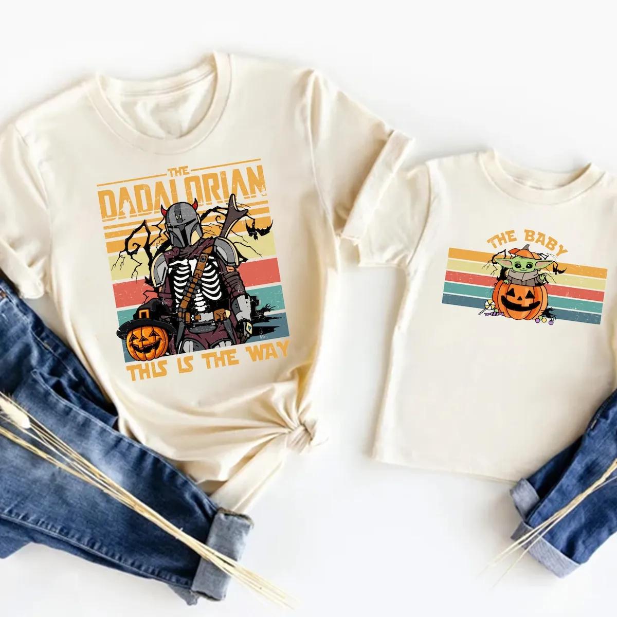 Disney Dadalorian and Baby Yoda Halloween Shirt 2