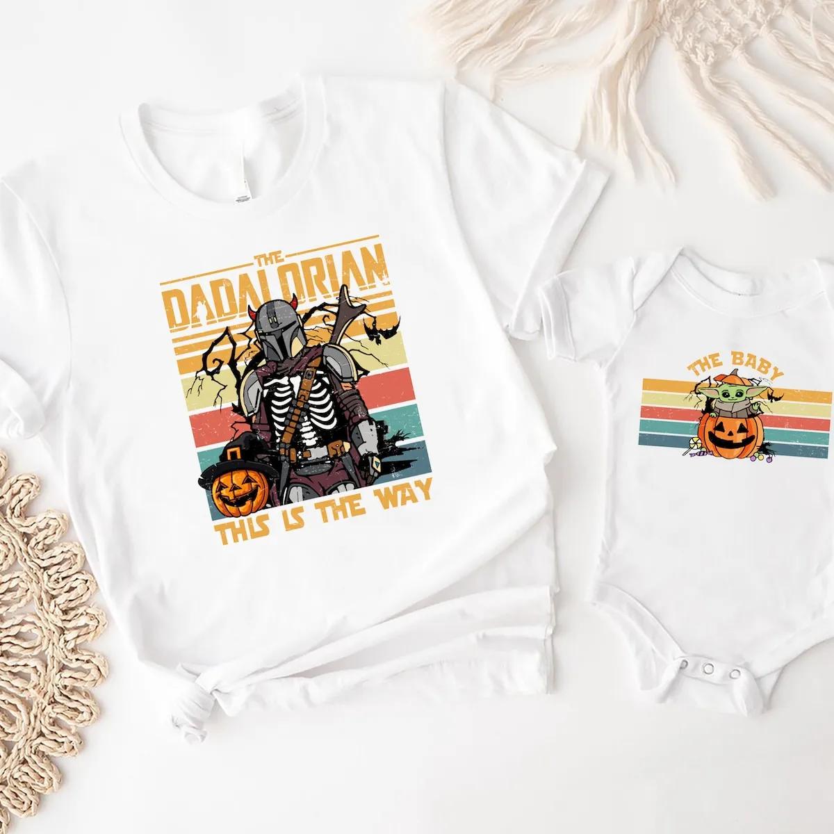 Disney Dadalorian and Baby Yoda Halloween Shirt 3