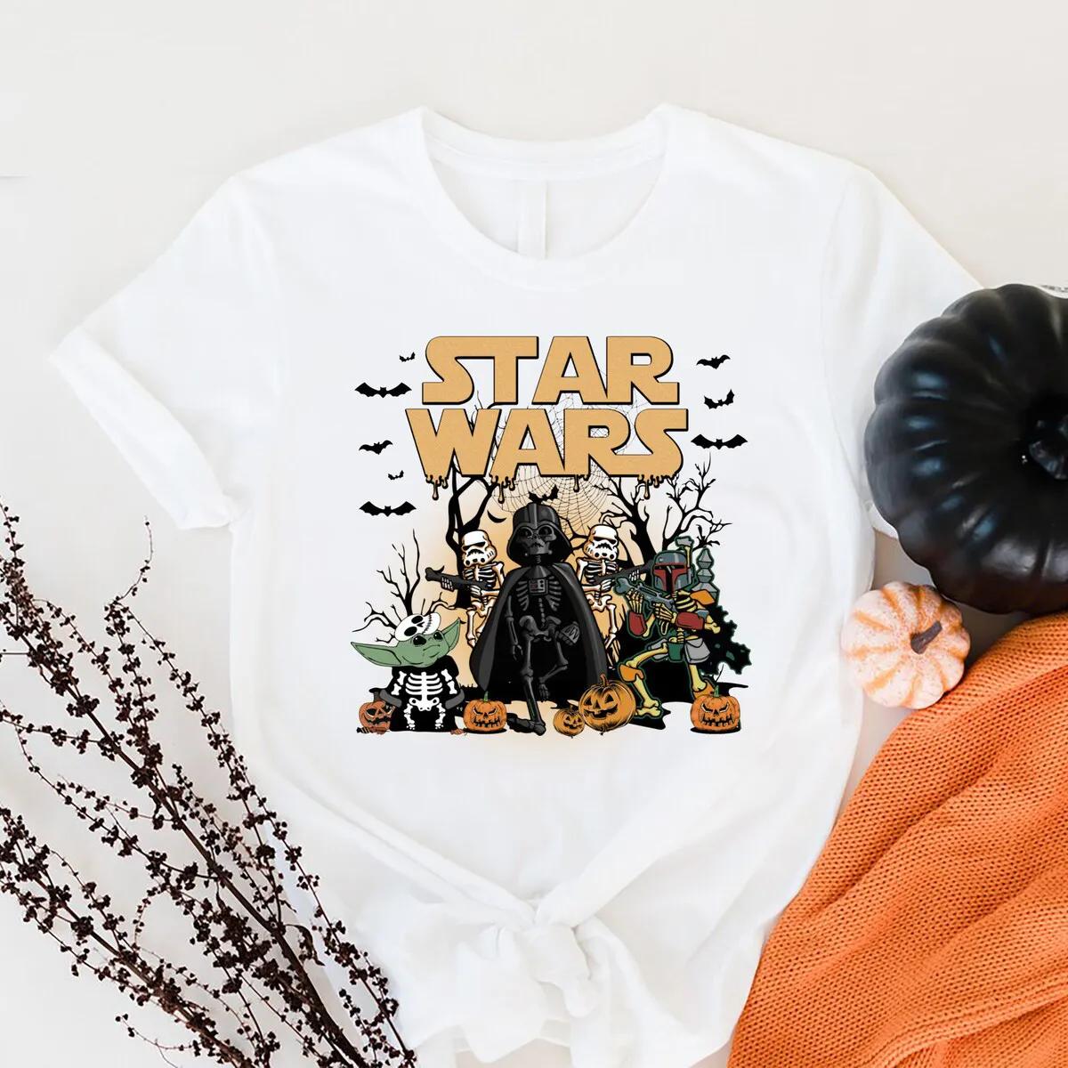 Disney Darth Vader Baby Yoda Halloween Shirt 3