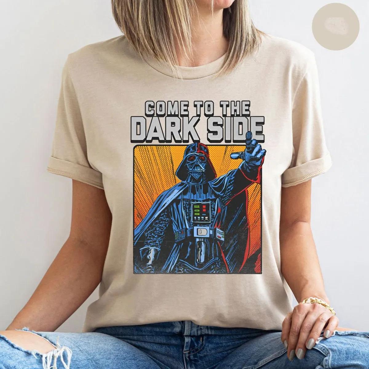 Disney Darth Vader Come To The Dark Side Graphic Star Wars Shirt 3