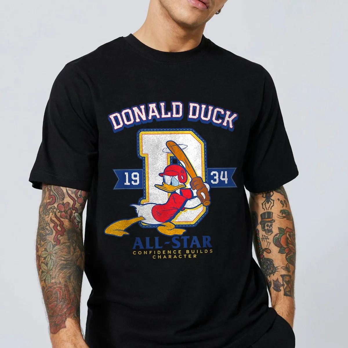 Disney Donald Duck Baseball 1934 All Star Confidence Sports Shirt 2