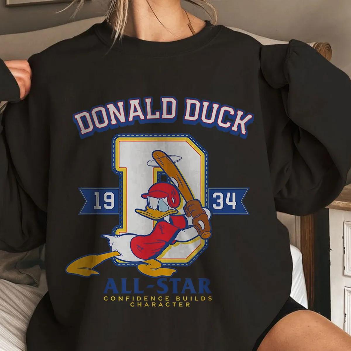 Disney Donald Duck Baseball 1934 All Star Confidence Sports Shirt 3