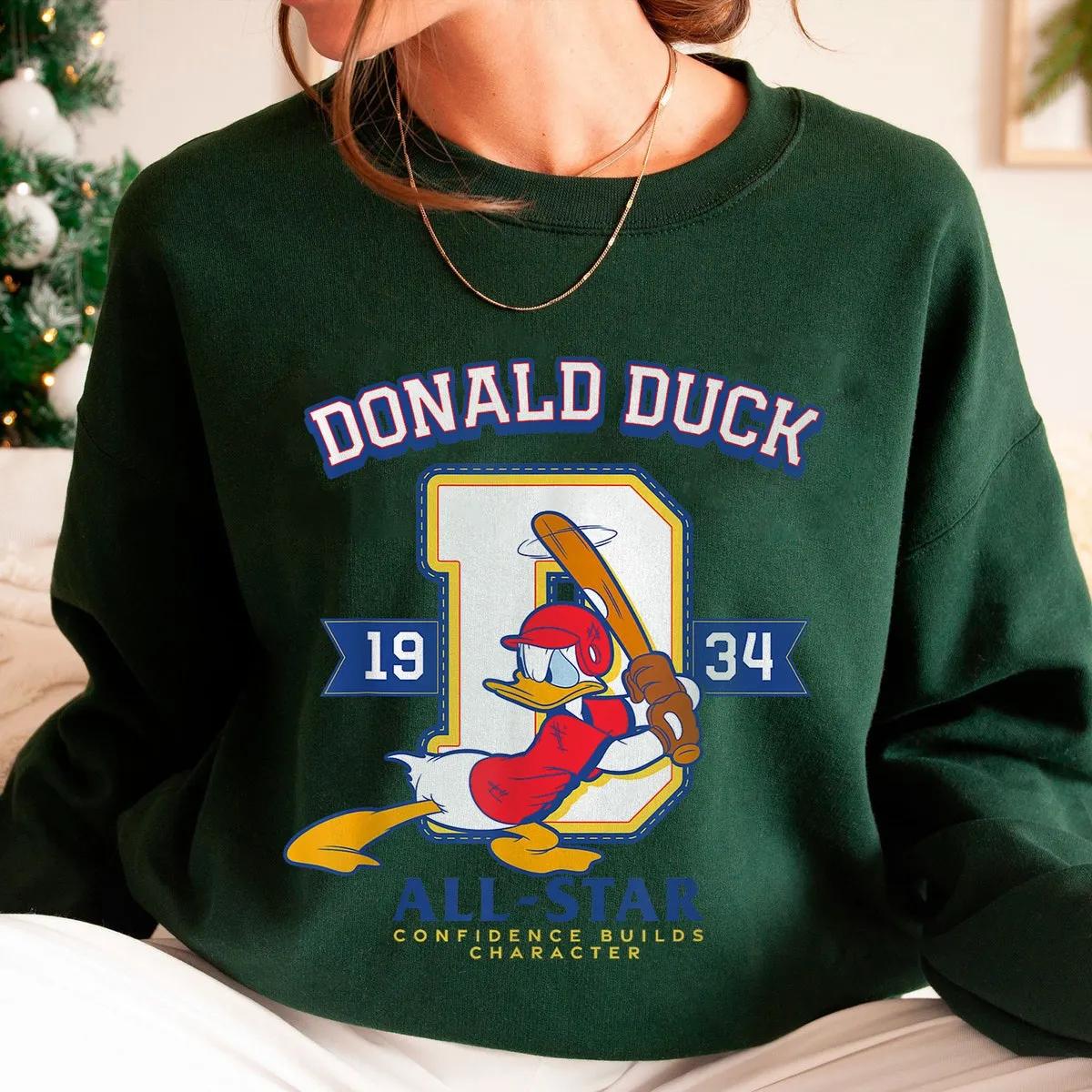 Disney Donald Duck Baseball 1934 All Star Confidence Sports Shirt 4