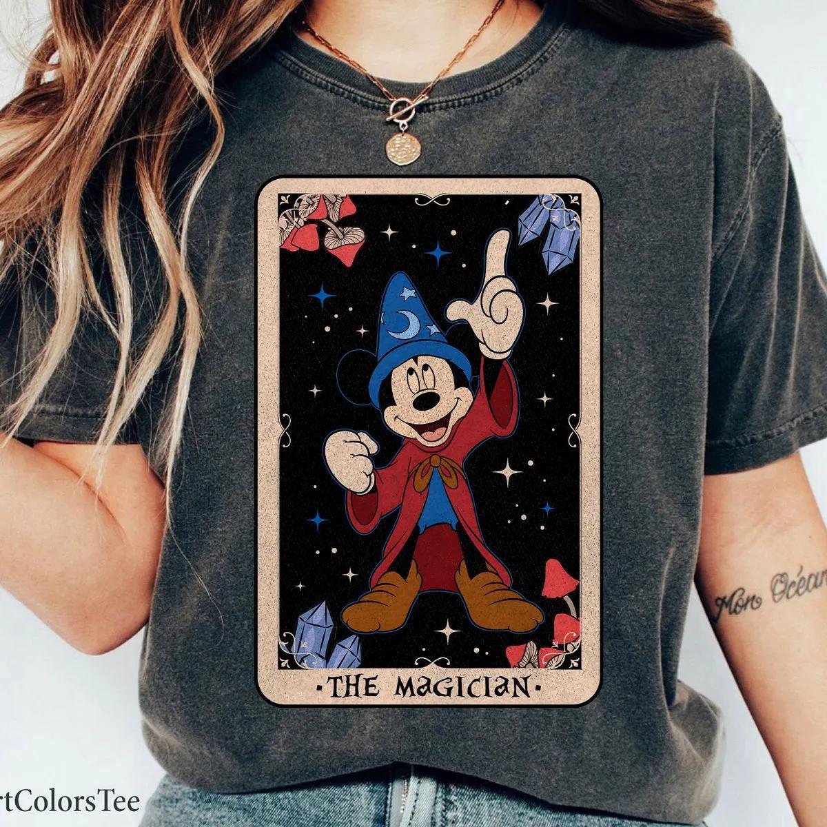 Disney Epic Mickey The Magician Fantasia The Sorcerers Apprentice Tarot Card Shirt 1 3