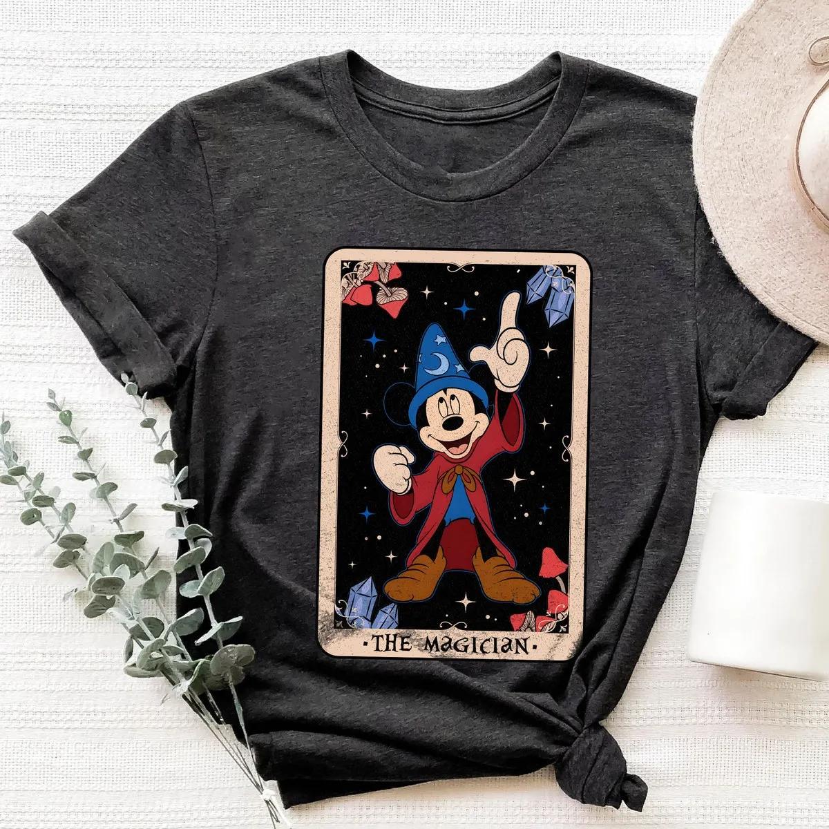 Disney Epic Mickey The Magician Fantasia The Sorcerers Apprentice Tarot Card Shirt 5 3