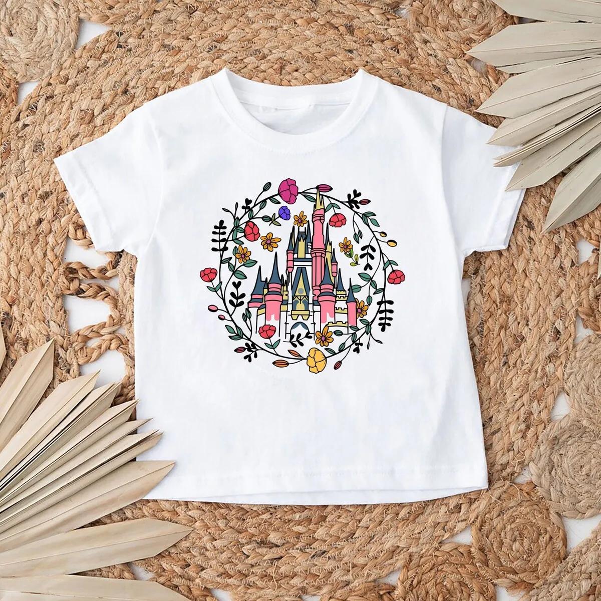 Disney Floral Castle Shirt 1 3