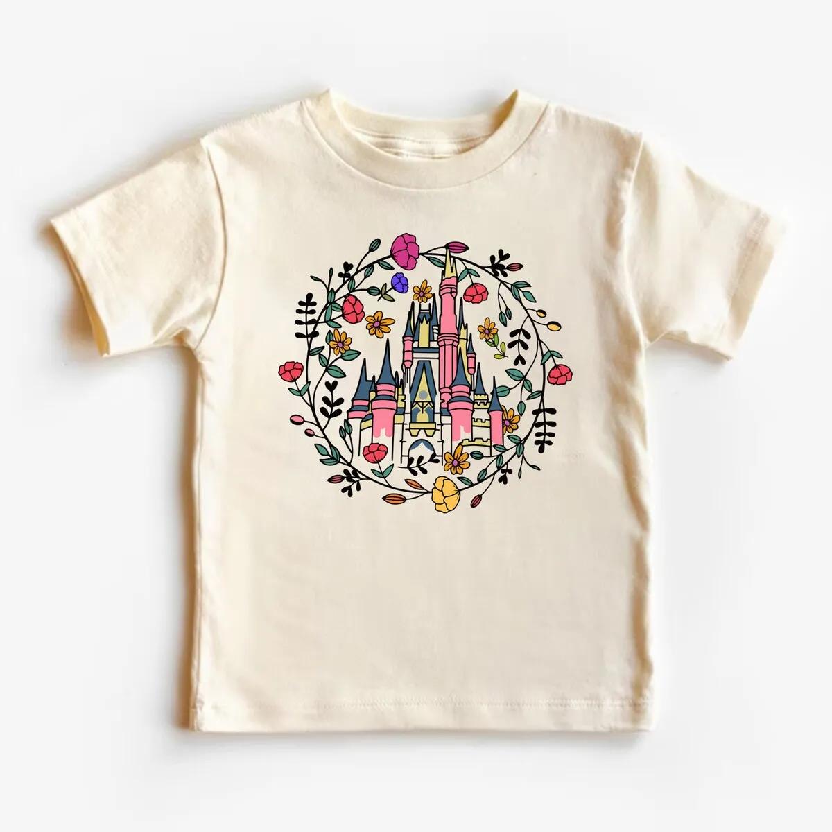 Disney Floral Castle Shirt 2 3