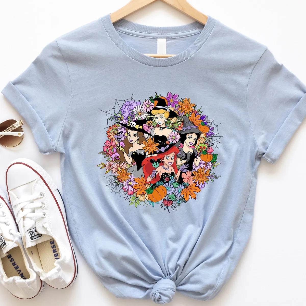 Disney Floral Halloween Princess Shirt 1