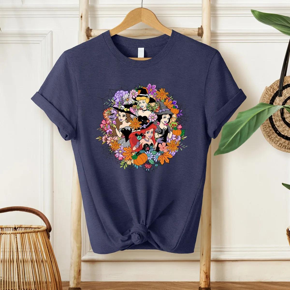 Disney Floral Halloween Princess Shirt 3