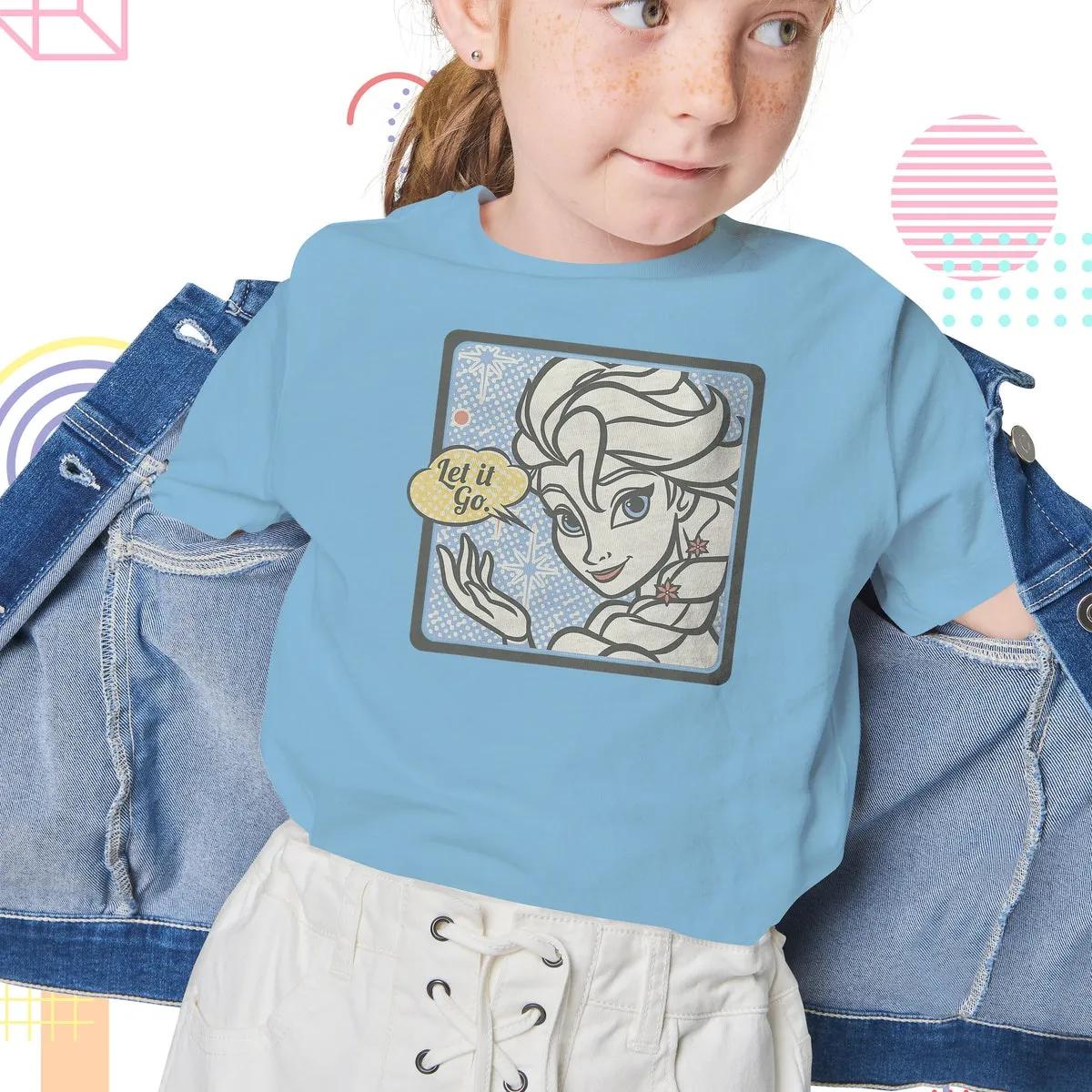 Disney Frozen Elsa Let It Go Tonal Stamp Shirt 2 3