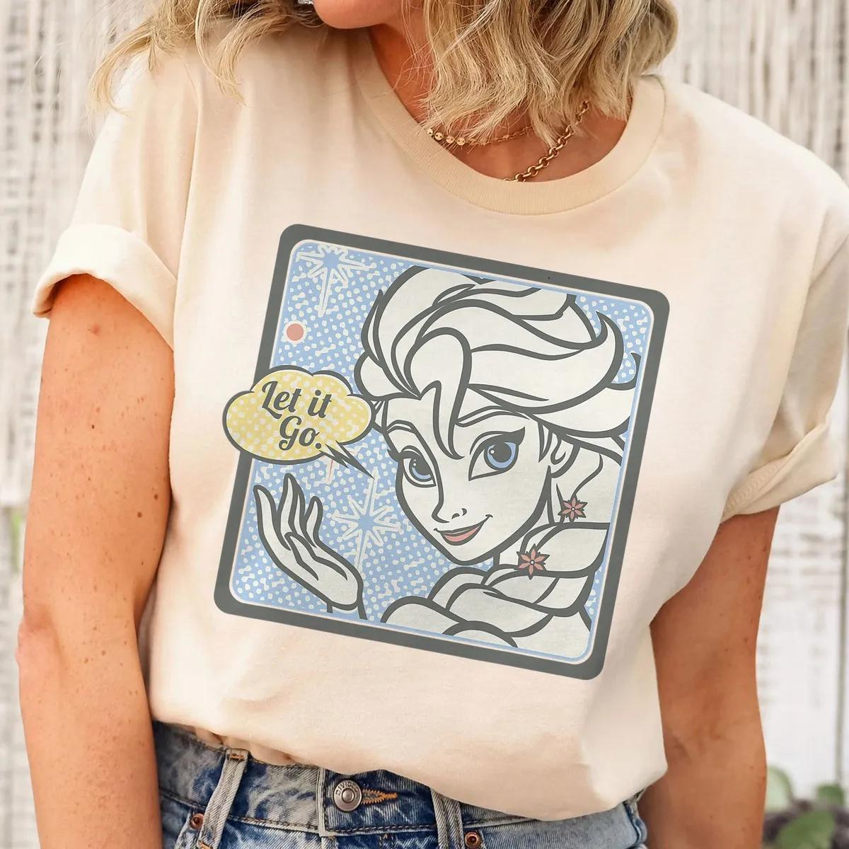 Disney Frozen Elsa Let It Go Tonal Stamp Shirt 4 3