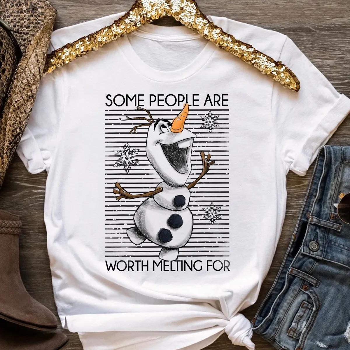 Disney Frozen Olaf Some People Are Worth Melting For Shirt 1