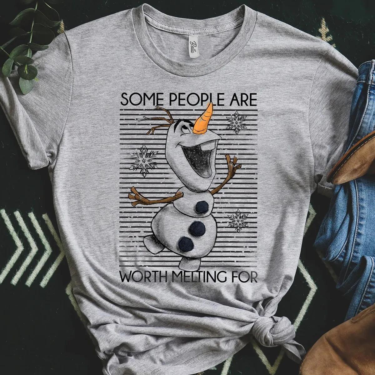 Disney Frozen Olaf Some People Are Worth Melting For Shirt 2