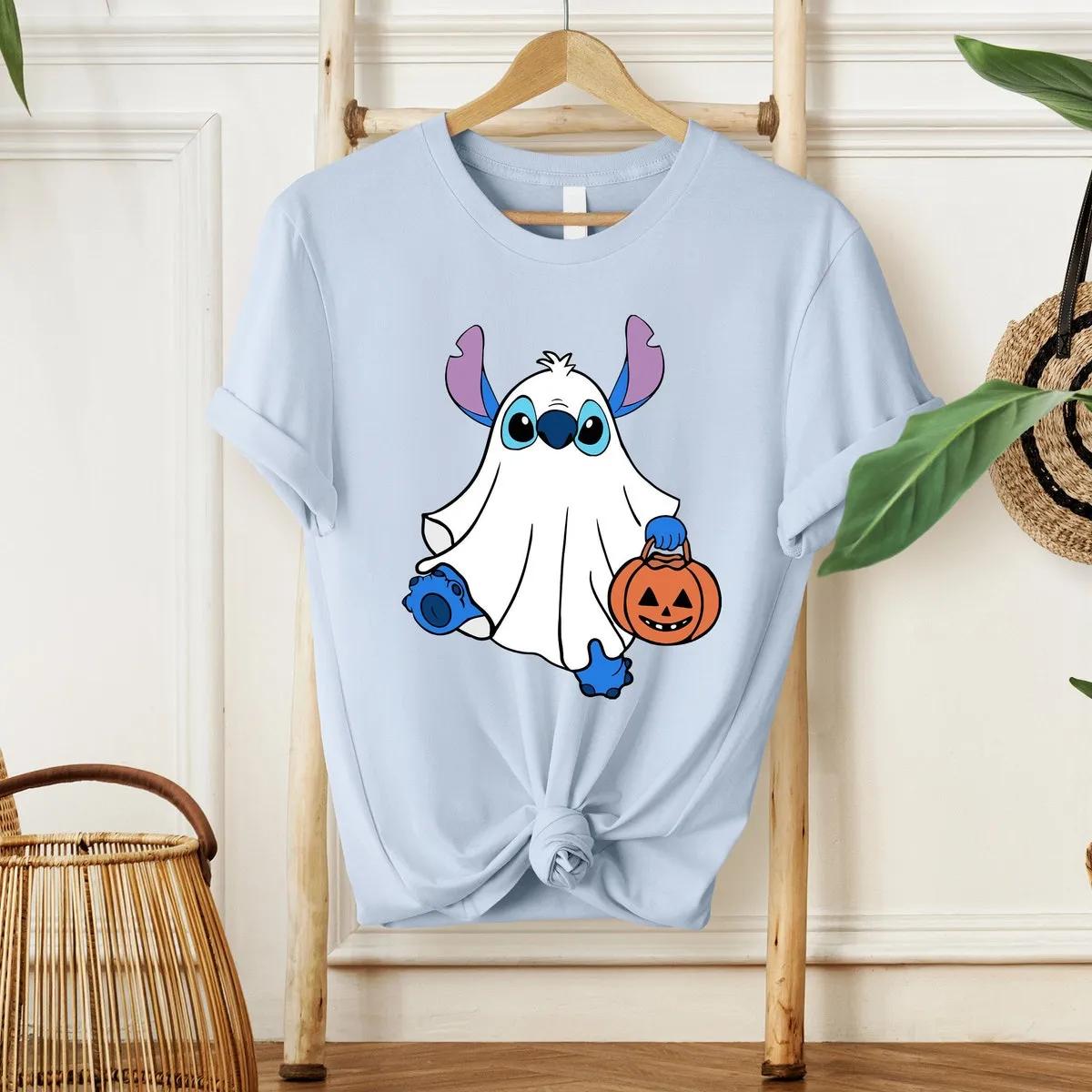 Disney Ghost Stitch Pumpkin Halloween Shirt 1