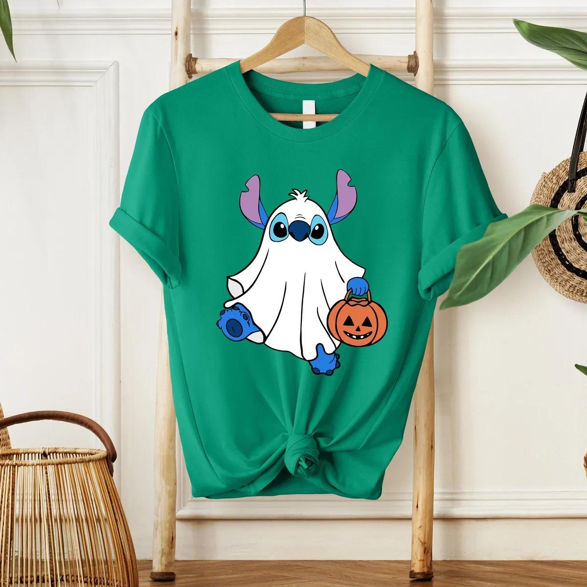 Disney Ghost Stitch Pumpkin Halloween Shirt 2