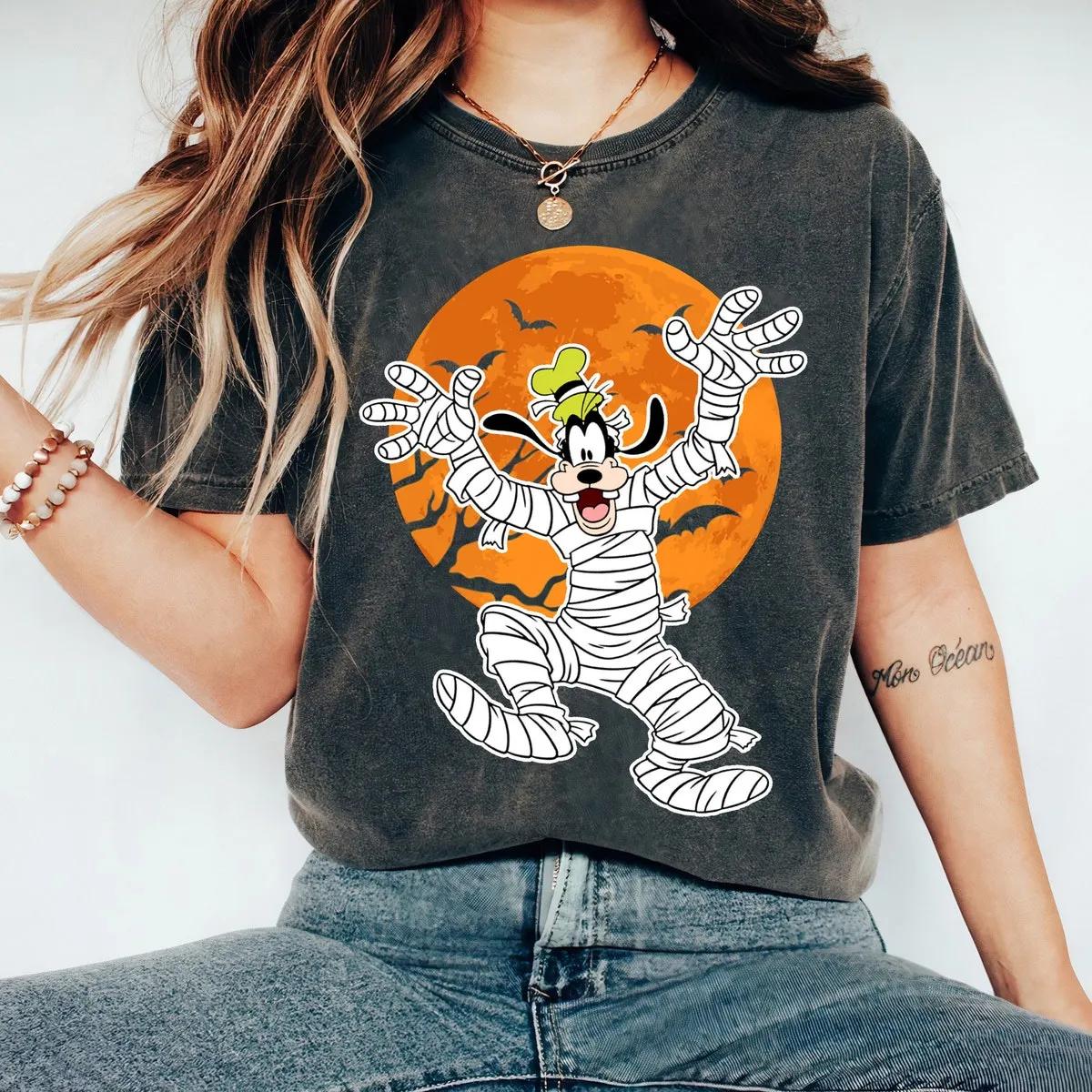 Disney Goofy Mummy Moon Pumpkin The Nightmare Halloween Shirt 3