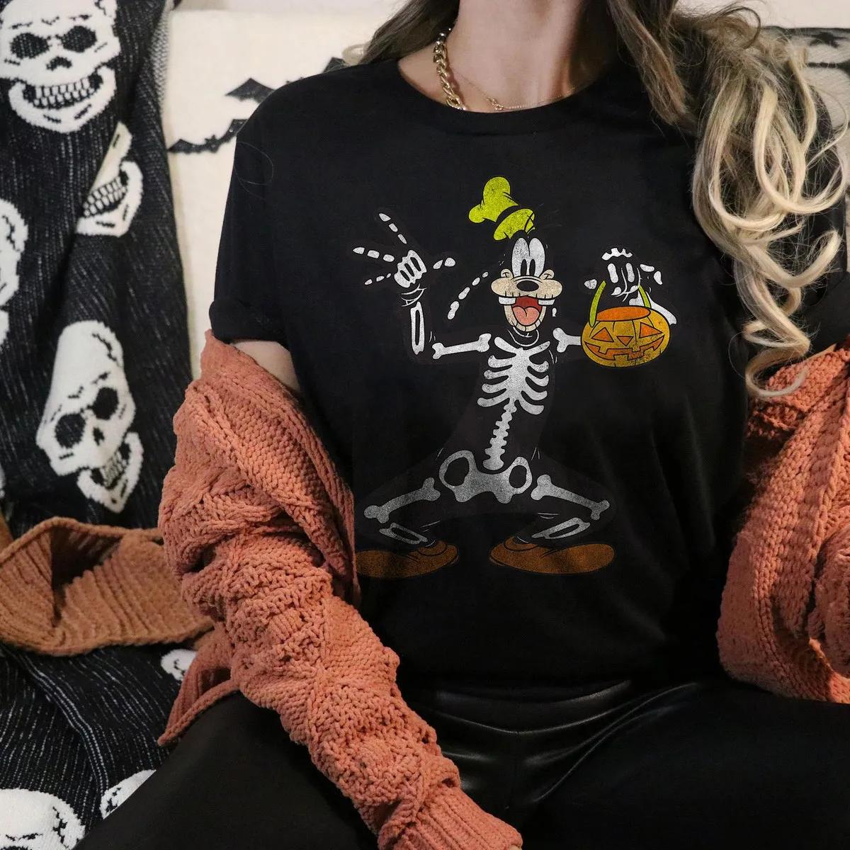 Disney Goofy Skeleton Halloween Shirt 2 1