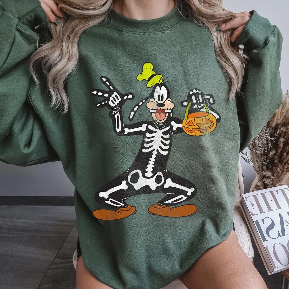 Disney Goofy Skeleton Halloween Shirt 5 1