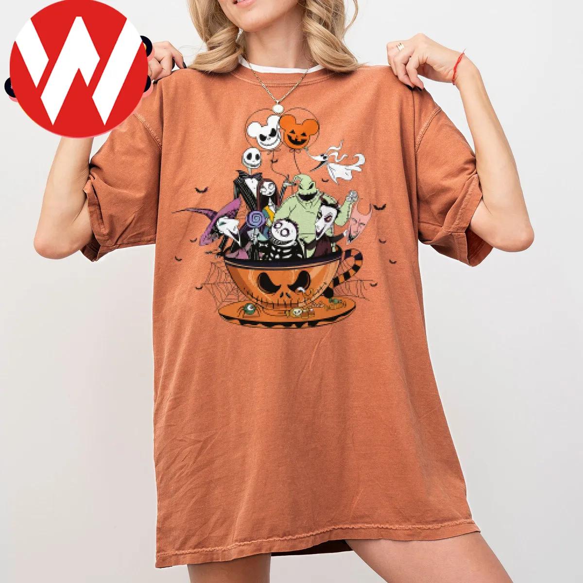 Disney Halloween Christmas Before Nightmare Pumpkin Cup Shirt 1