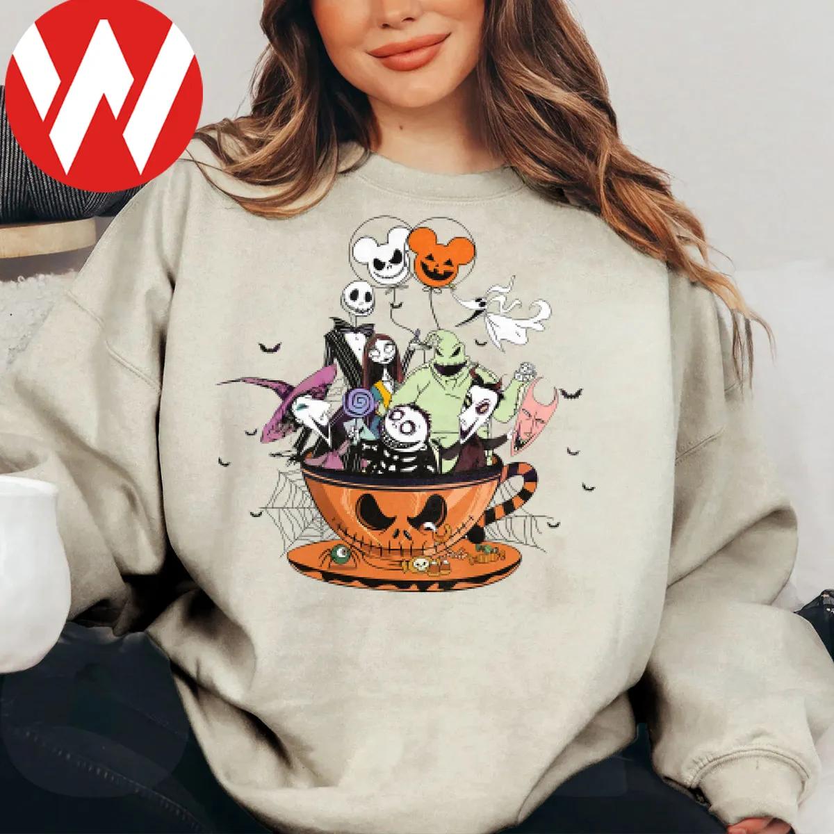 Disney Halloween Christmas Before Nightmare Pumpkin Cup Shirt 3