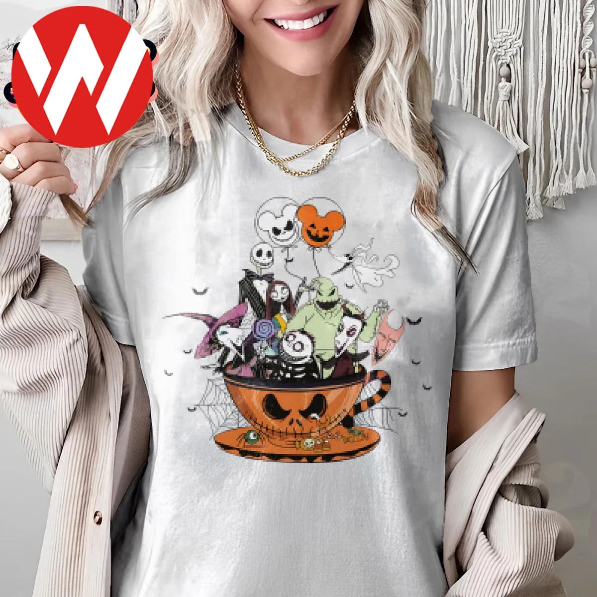 Disney Halloween Christmas Before Nightmare Pumpkin Cup Shirt 4