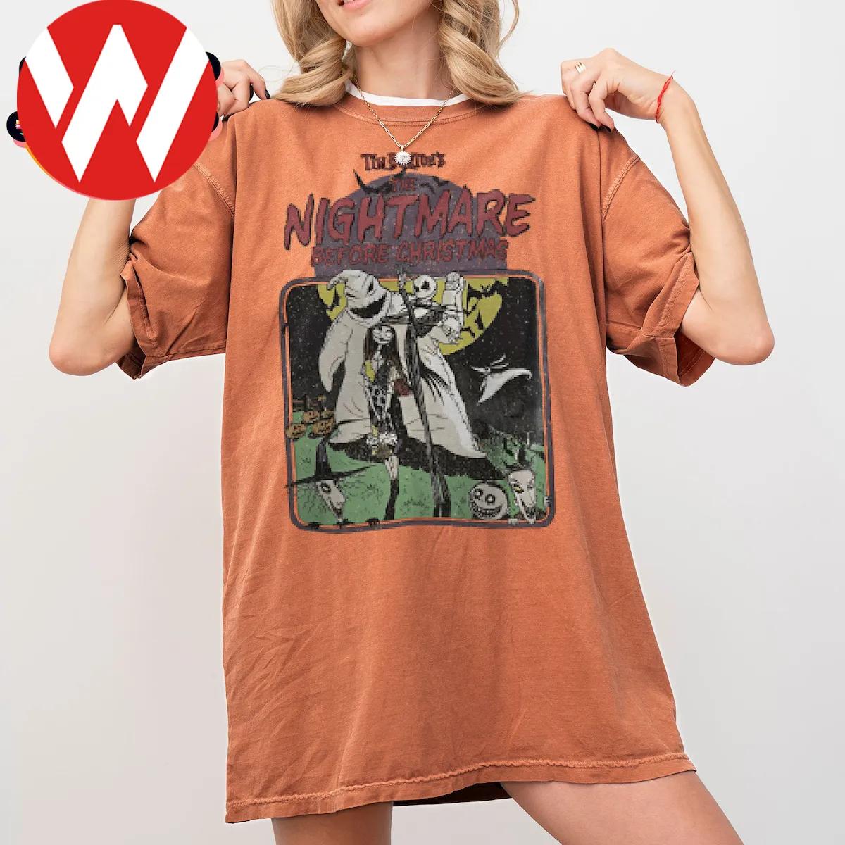 Disney Halloween Jack And Sally Oogie Boogie Lock Shock Barrel Shirt 3