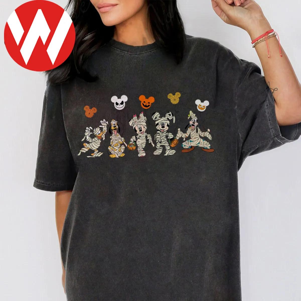 Disney Halloween Mickey And Friends Skeleton Shirt 4