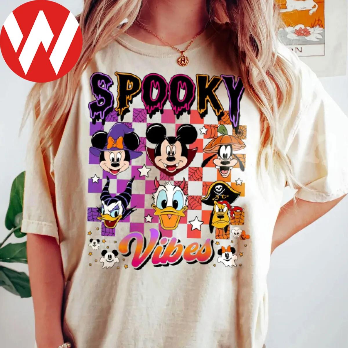 Disney Halloween Mickey And Friends Spooky Vibes Shirt 2