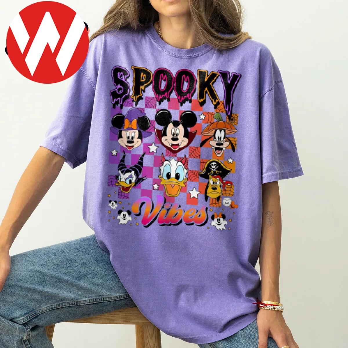 Disney Halloween Mickey And Friends Spooky Vibes Shirt 3