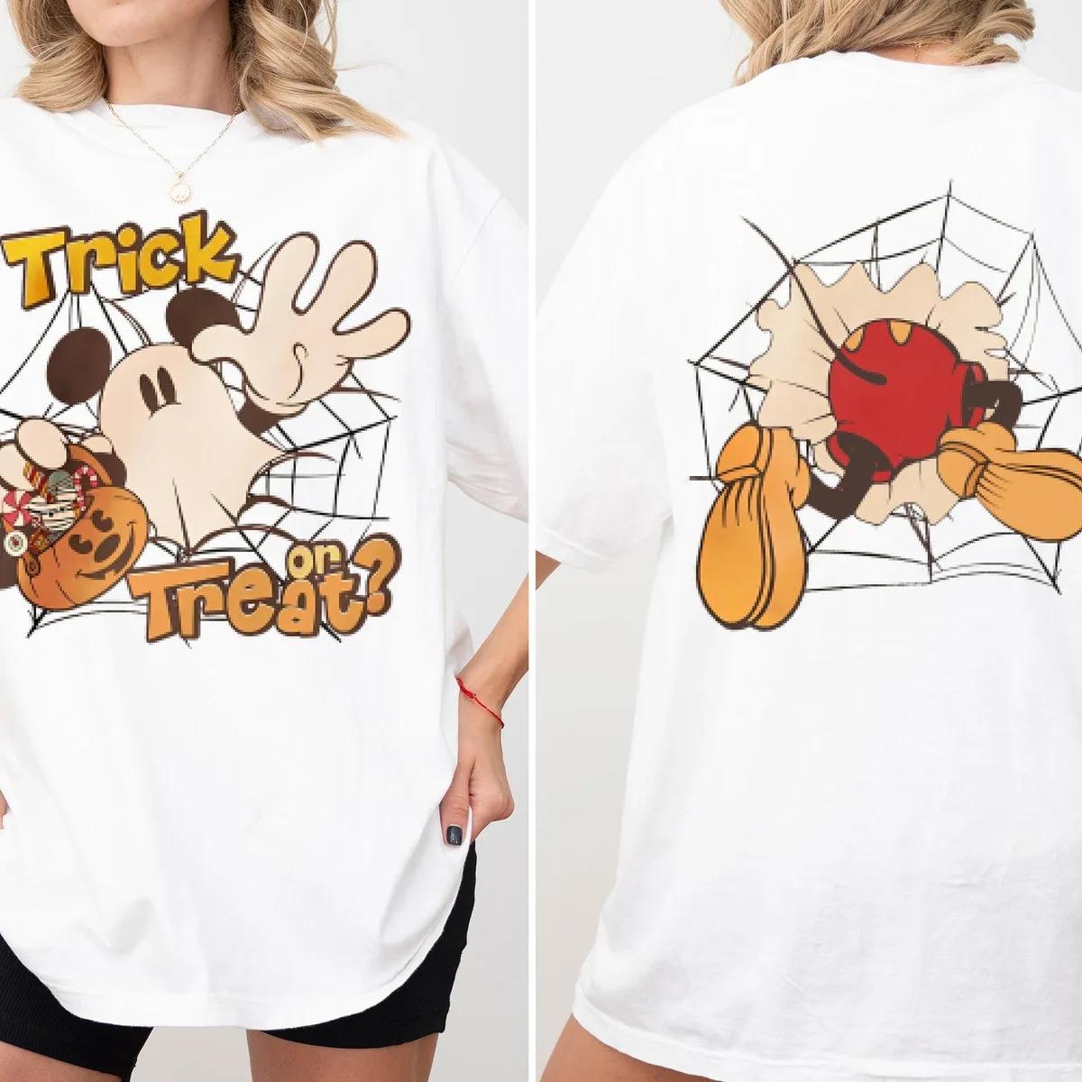 Disney Halloween Mickey Ghost Trick Or Treat Shirt 2